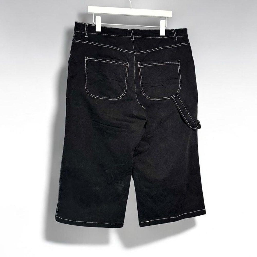 Wild Fable Wide Leg Baggy Utility Carpenter Ankle Capri Pants 14W Black & White - Picture 3 of 8